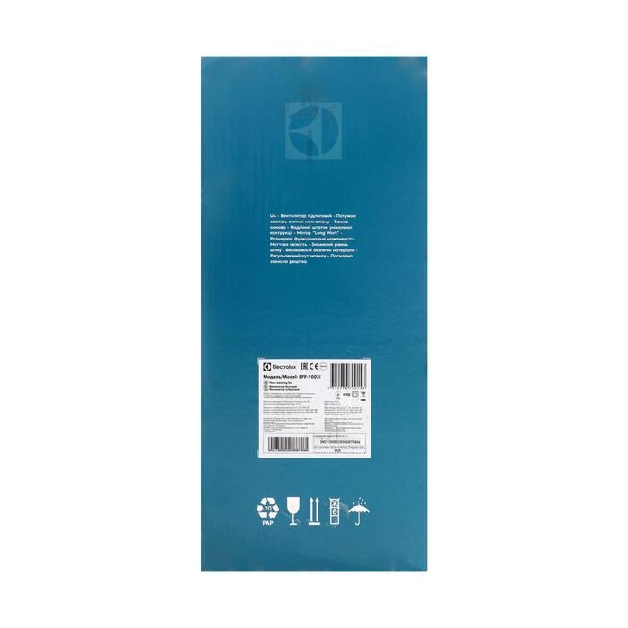 Вентилятор Electrolux EFF-1002i, напольный, 50 Вт, 3 скорости, до 24 м2, белый Вентилятор Electrolux EFF-1002i, напольный, 50 Вт, 3 скорости, до 24 м2, белый