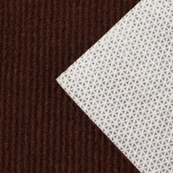 Коврик придверный Доляна My home, 50&times;80 см, влаговпитывающий, светящийся в темноте, цвет коричневый