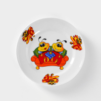 Набор фарфоровой посуды «Пчёлы», 3 предмета: кружка 200 мл, салатник 350 мл, тарелка мелкая d=16,5 см, рисунок МИКС Набор фарфоровой посуды «Пчёлы», 3 предмета: кружка 200 мл, салатник 350 мл, тарелка мелкая d=16,5 см, рисунок МИКС