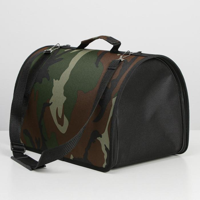 Сумка - переноска для животных Сумка - переноска для животных "Камуфляж", каркасная, 40 х 25 х 26 см, микс оттенков