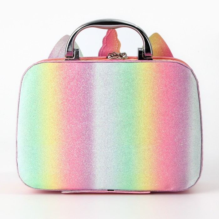 Набор детской косметики в чемодане «Единорожка», тени, резинки для волос, блески для губ, глиттер, украшения, лаки для ногтей, наклейки, пилочка, расчёска, кисти, косметичка Набор детской косметики в чемодане «Единорожка», тени, резинки для волос, блески для губ, глиттер, украшения, лаки для ногтей, наклейки, пилочка, расчёска, кисти, косметичка