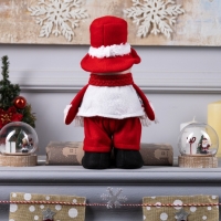 Светодиодная фигура &laquo;Снеговик&raquo; 13 &times; 30 &times; 8 см, текстиль, батарейки LR1130х3 (в комплекте), свечение тёплое белое