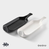 Набор блюд фарфоровых сервировочных Magistro &laquo;Бутыль Инь-Янь&raquo;, 31,8&times;10,8&times;2,8 см, цвет белый, чёрный