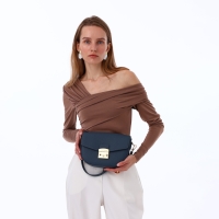 Сумка женская на клапане, TEXTURA, маленький размер, цвет синий Сумка женская на клапане, TEXTURA, маленький размер, цвет синий