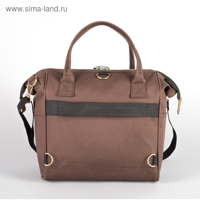 Сумка-рюкзак 2 в 1 на колёсах 18", отдел на молнии, наружный карман, цвет коричневый
