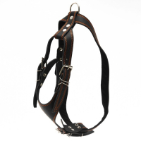 Шлейка кожаная "Караульная" на фетре, 3,6 см, ОШ 40-74 см, ОГ 95-110 см, чёрная Шлейка кожаная "Караульная" на фетре, 3,6 см, ОШ 40-74 см, ОГ 95-110 см, чёрная