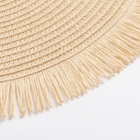 Набор салфеток 2 шт.Доляна "Бохо",цв.молочный, d 38 см Набор салфеток 2 шт.Доляна "Бохо",цв.молочный, d 38 см