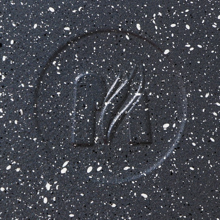 Сковорода &laquo;Гранит&raquo;, d=26 см, антипригарное покрытие, съёмная ручка, стеклянная крышка, цвет серый