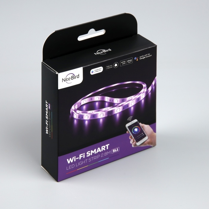 Умная светодиодная лента Nitebird, 5В, SMD5050, 30 LED/м, 2.8 м, IP20, Wi-Fi, RGB Умная светодиодная лента Nitebird, 5В, SMD5050, 30 LED/м, 2.8 м, IP20, Wi-Fi, RGB