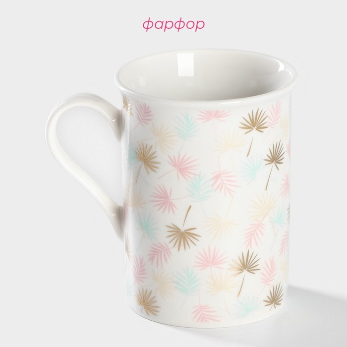 Кружка фарфоровая Доляна «Одуванчики», 300 мл Кружка фарфоровая Доляна «Одуванчики», 300 мл