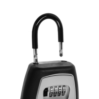 Ключница с кодовым замком ТУНДРА, с дужкой, серая, 80х70х35 мм Ключница с кодовым замком ТУНДРА, с дужкой, серая, 80х70х35 мм