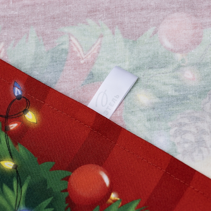 Новый год. Символ года. Змея. Кухонное полотенце Этель "Новогодний венок" 40х70 см, 100% хл, саржа 190 г/м2