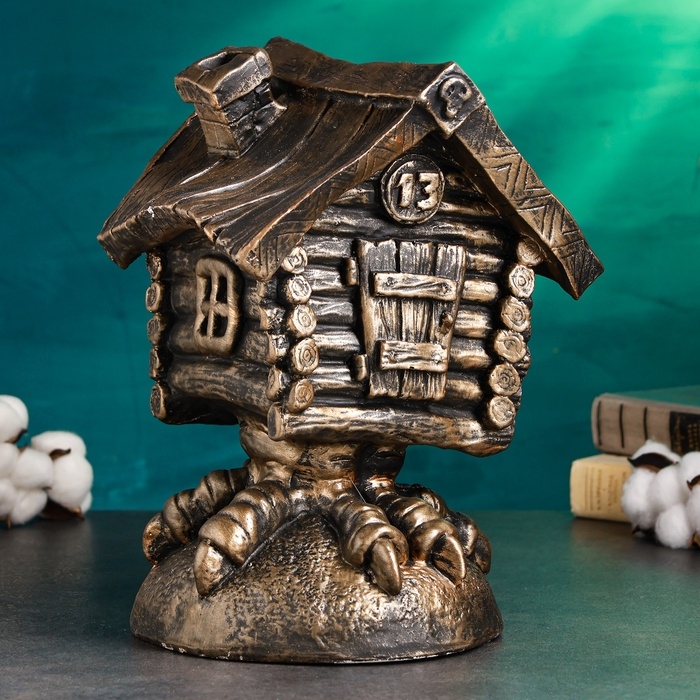 Копилка Копилка "Избушка" 21х21х32см, бронза