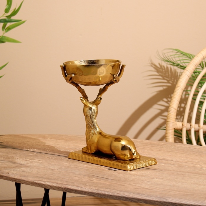 Подсвечник Подсвечник "Олень" алюминий 24х14х24 см