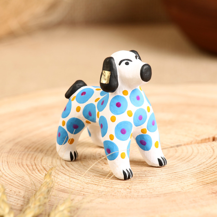 Дымковская игрушка Дымковская игрушка "Собака синяя" 7 см