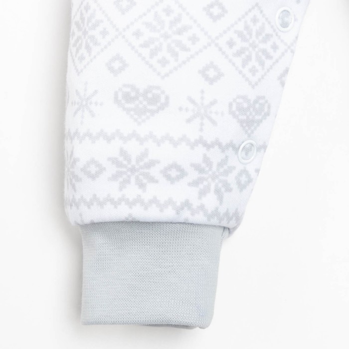 Комбинезон Крошка Я "Снежинка", рост 74-80 см, белый