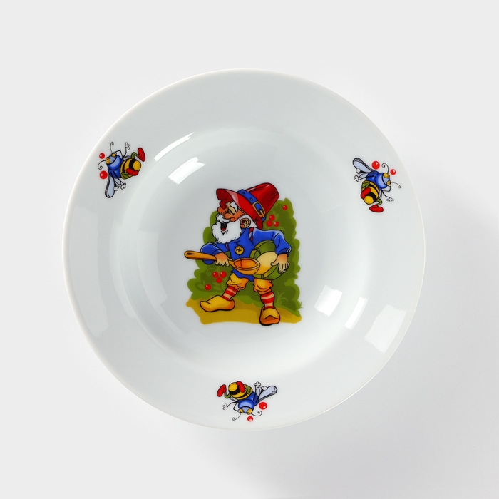 Тарелка глубокая фарфоровая «Лесовичок», 250 мл, d=20 см, рисунок МИКС Тарелка глубокая фарфоровая «Лесовичок», 250 мл, d=20 см, рисунок МИКС