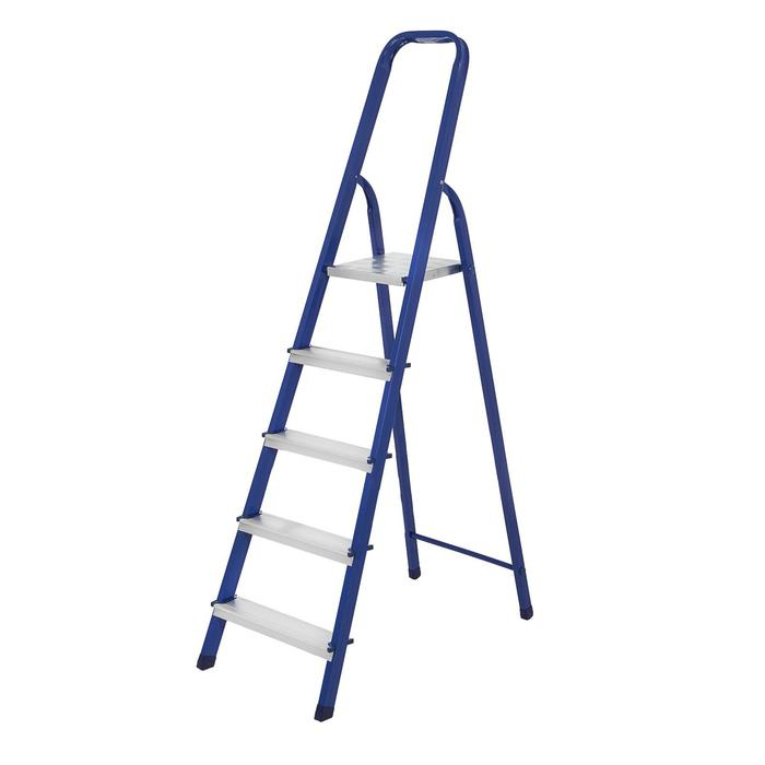 Стремянка ТУНДРА, металлическая комбинированная, 5 ступеней, 1030 мм Стремянка ТУНДРА, металлическая комбинированная, 5 ступеней, 1030 мм