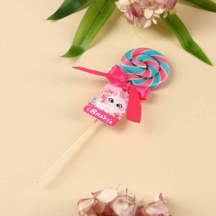 Леденец на палочке &laquo;8 марта&raquo;, вкус: грейпфтут-гуава, 15 г.