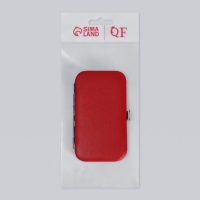 Набор маникюрный &laquo;Нежность&raquo;, 6 предметов, в футляре, цвет красный