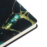 Ежедневник недатир A5 136л кожзам deVENTE. Marble,тв обл с пор,тис ф,перф,ляс,кр бл70,зел