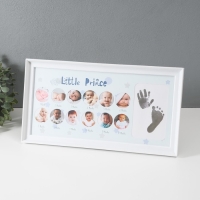 Фоторамка на 12 фото 3х3 см с штемп.подушкой "Маленький принц" белая 2х38х20 см