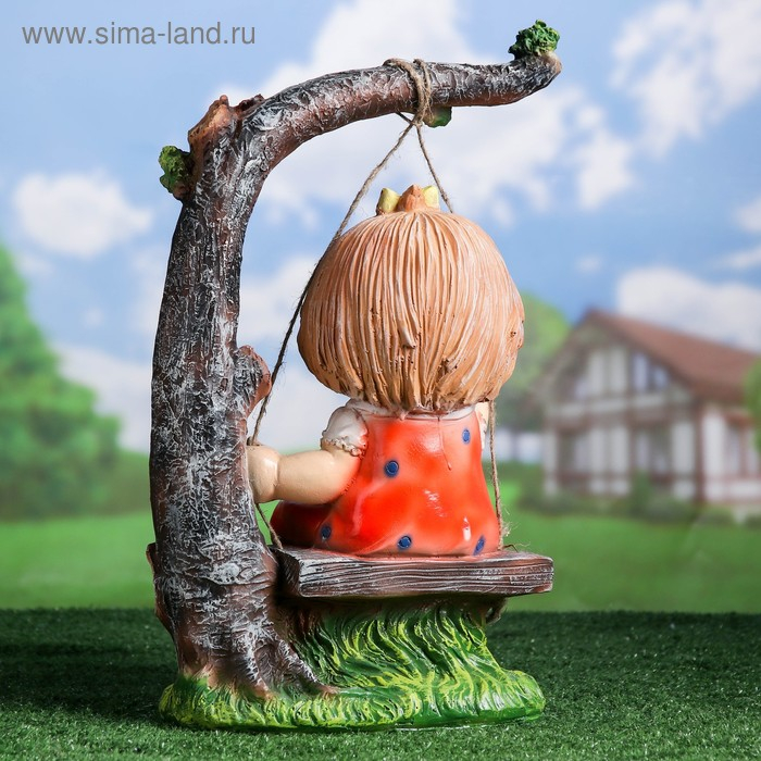 Садовая фигура Садовая фигура "Девочка на качелях" 48см