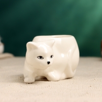 Горшок "Кошка Милка" белый, 11х5х5см Горшок "Кошка Милка" белый, 11х5х5см