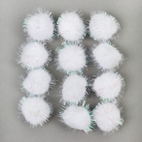 Набор деталей для декора &laquo;Бомбошки с блеском&raquo; набор 12 шт., размер 1 шт. &mdash; 3 см, цвет белый перламутр