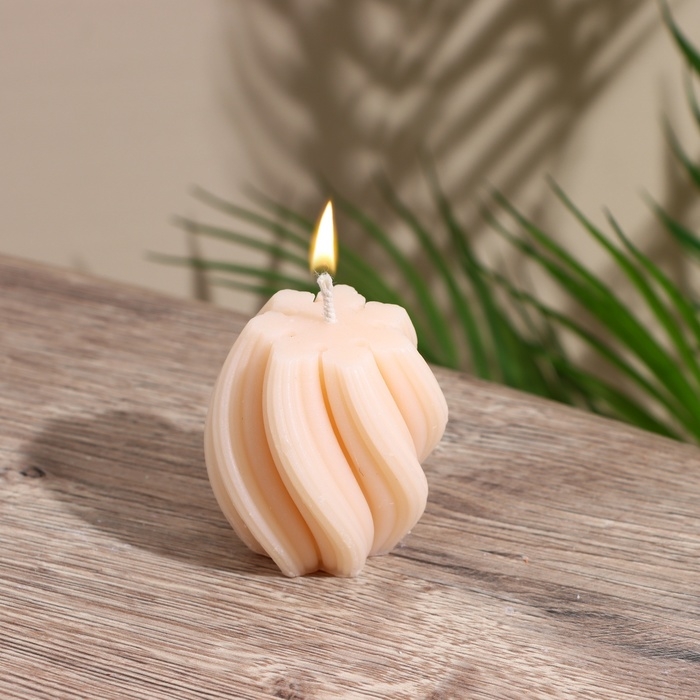 Свеча Свеча "Волнистые линии" 5х5х6 см, соевый воск МИКС