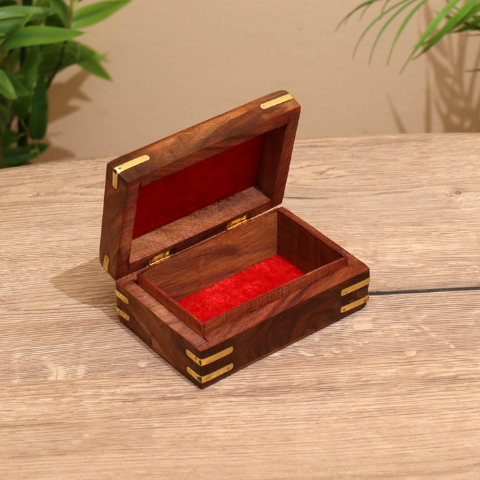 Шкатулка Шкатулка "Волна" дерево 15х10х6 см