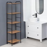 Стеллаж «Валенсия 15W», 45,5×30×155,5 см, чёрный Стеллаж «Валенсия 15W», 45,5×30×155,5 см, чёрный