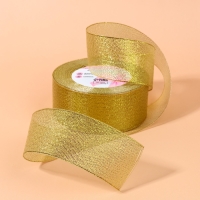 Лента парчовая, 40 мм, 23 ± 1 м, цвет золотой Лента парчовая, 40 мм, 23 ± 1 м, цвет золотой