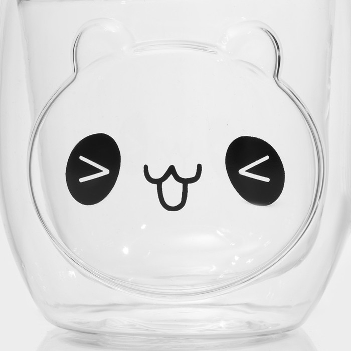 Кружка стеклянная с двойными стенками «Панда», 300 мл Кружка стеклянная с двойными стенками «Панда», 300 мл