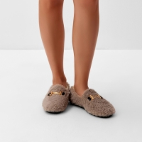 Тапочки женские размер 40, цвет бежевый Тапочки женские размер 40, цвет бежевый