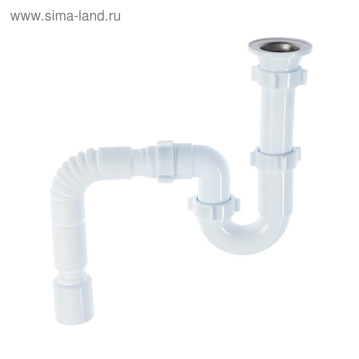 Сифон для мойки Сифон для мойки "АНИ Пласт" D0110, 1 1/2"х40 мм, прямоточный, с гофрой 40x50 мм