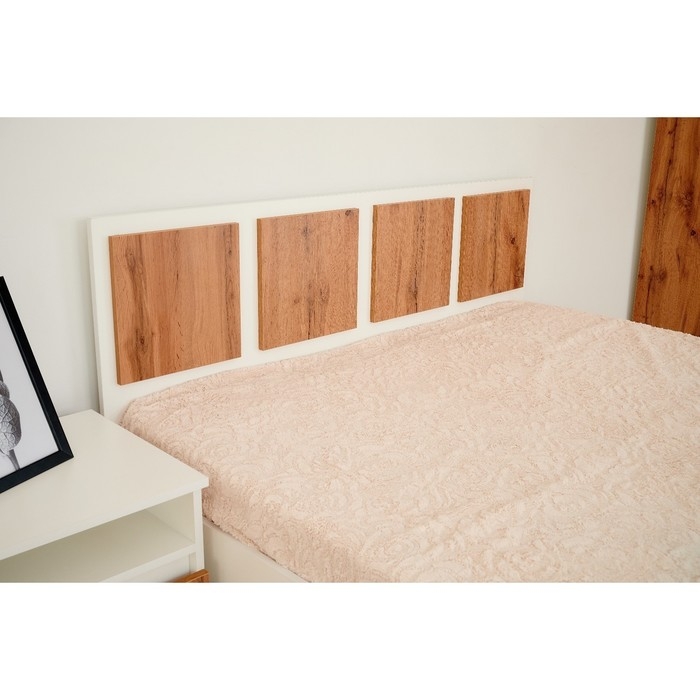 Кровать Парус , 1600х800х2040, Белый/ дуб вотан