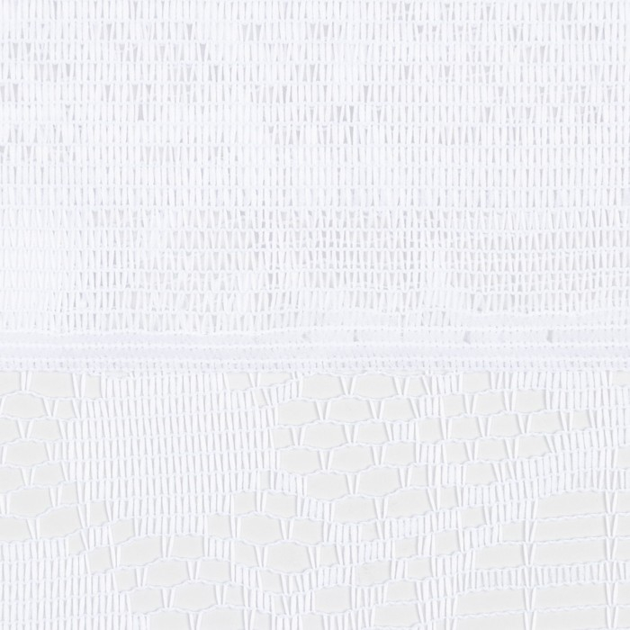 Тюль на кухню без шторной ленты, 170х167 см, цвет белый, 100% полиэстер