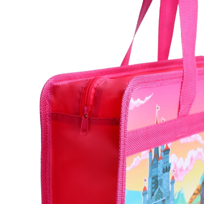 Папка с ручками пластиковая А4, 37 х 22 х 5 см Папка с ручками пластиковая А4, 37 х 22 х 5 см "Принцесса"