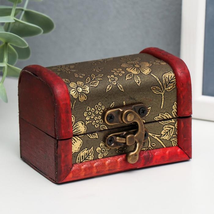 Шкатулка сундучок дерево Шкатулка сундучок дерево "Незабудки" 6х5,8х8,4 см