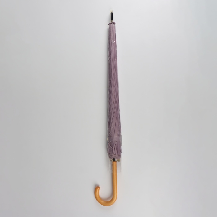 Зонт - трость полуавтоматический &laquo;Пастель&raquo;, 16 спиц, R = 52/60 см, D = 120 см, цвет сиреневый