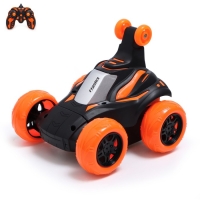 Машина-перевёртыш радиоуправляемая &laquo;Трюкач&raquo;, свет, работает от аккумулятора, цвет оранжевый