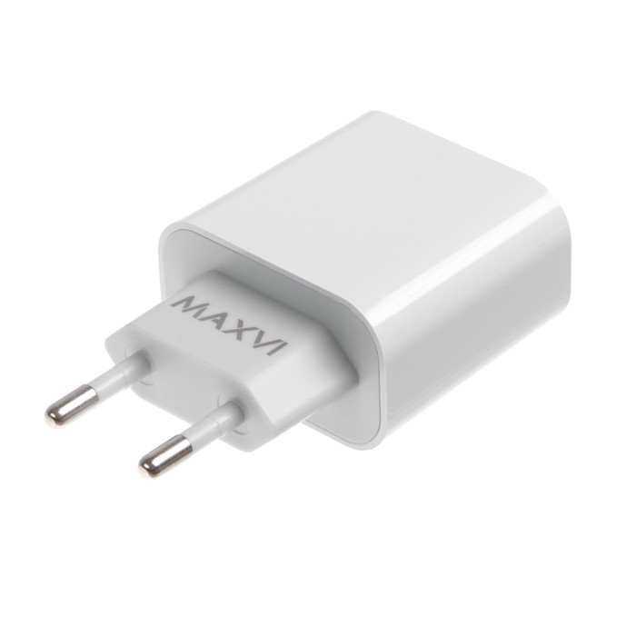 Сетевое зарядное устройство Maxvi CHL-602PD, USB/USB-C, 6 А, 30 Вт, быстрая зарядка, белое Сетевое зарядное устройство Maxvi CHL-602PD, USB/USB-C, 6 А, 30 Вт, быстрая зарядка, белое