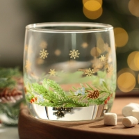 Новый год. Стакан стеклянный &laquo;Зимний букет&raquo;, 310 мл