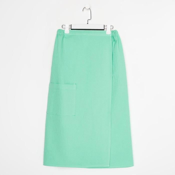 Полотенце банное Этель &laquo;Парео&raquo; с карманом 80*140 см. цв.нежный лайм, 100% хл, вафля 240 г/м2