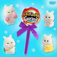 Игрушка на палочке &laquo;Новогодний сюрприз&raquo;, зайчата, МИКС