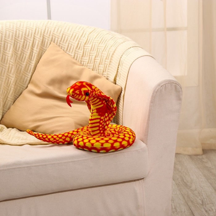 Мягкая игрушка &laquo;Кобра&raquo;, 80 см, цвет оранжевый