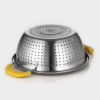 Дуршлаг из нержавеющей стали &laquo;Эдвин&raquo;, d=22 см, две пластиковые ручки, цвет МИКС