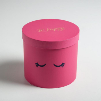 Набор шляпных коробок для цветов 5 в 1, упаковка подарочная, &laquo;Глазки&raquo;, 14 х 13 см - 22 х 19,5 см