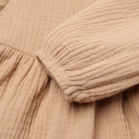 Платье с воротничком Крошка Я Муслин, 80-86, бежевый